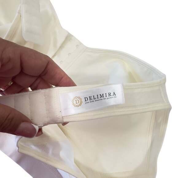 Delimira Womens Front Close Back Support Bra Size 42B Ivory Full Coverage - Picture 6 of 10